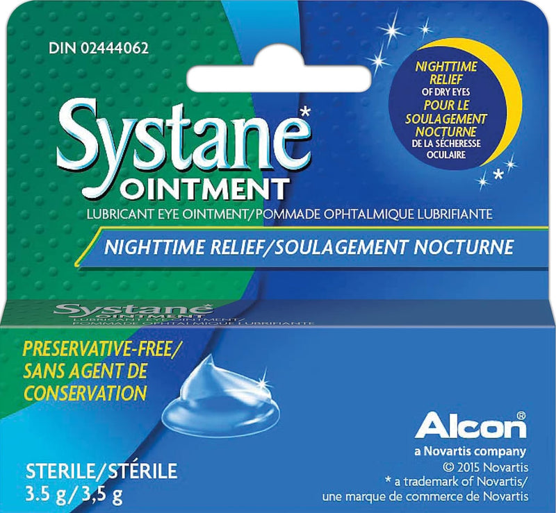 Systane Lubricating Eye Ointment for Dry Eyes 3.5g Nighttime Relief