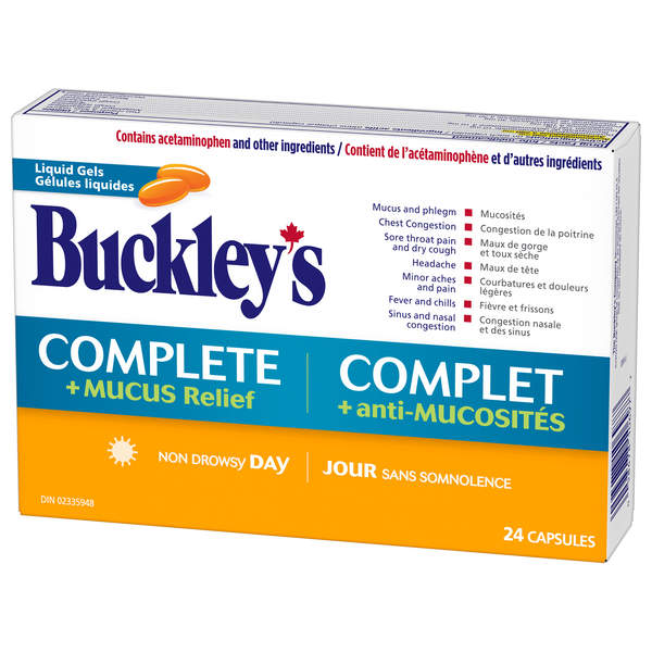 Buckley's Complete + Mucus Relief Non-Drowsy Liquid Gels 24 Count (Day)