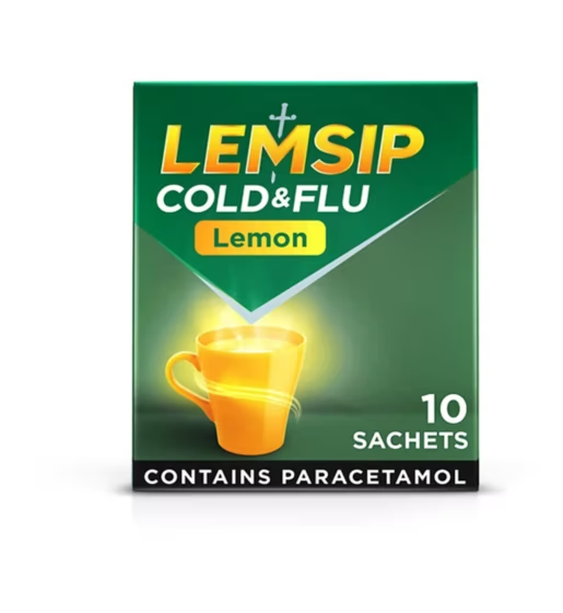 Lemsip Cold & Flu Lemon Flavours- 10 Sachets