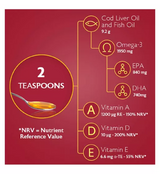 Seven Seas Cod Liver Oil Plus Omega-3 Fish Oil Liquid with Vitamin D 450ml (15.2 OZ)