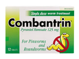 Combantrin 125mg (Pyrantel Pamoate) 12 Tablets