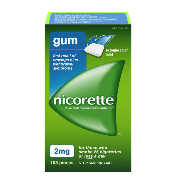 Nicorette Chewing Gum 2mg Extreme Chill Menthol (105)