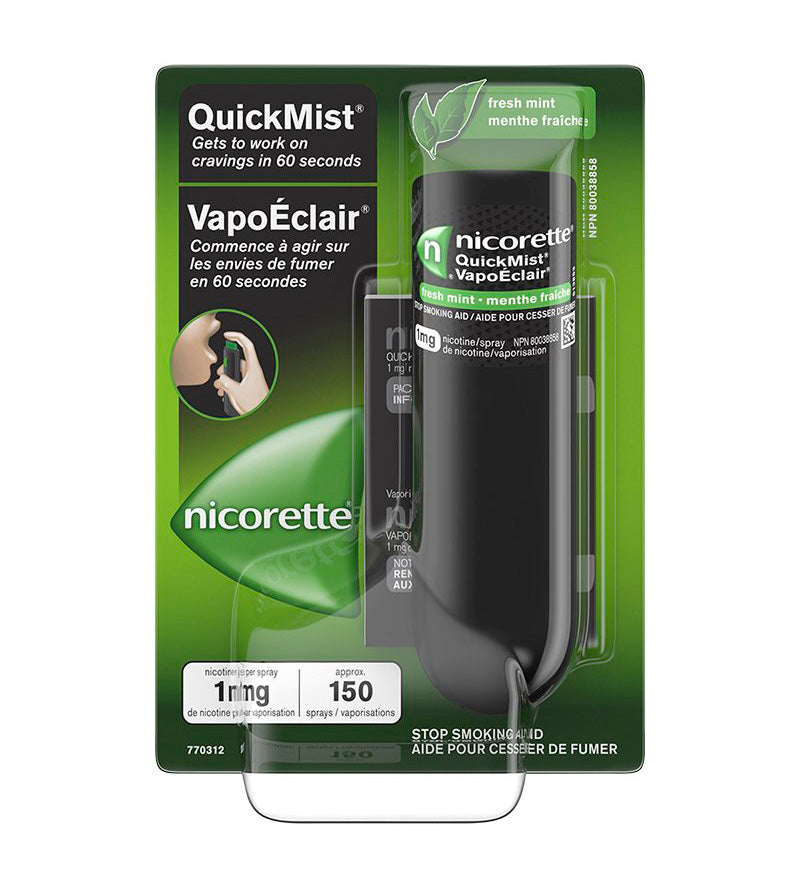 Nicorette QuickMist Fresh Mint Nicotine Spray 1mg CanOutlet.com Nicorette QuickMist Fresh Mint Nicotine Spray 1mg CanOutlet.com