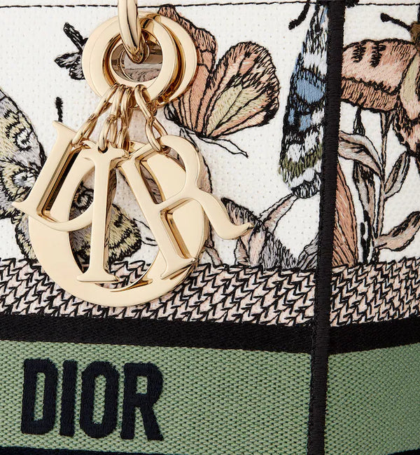 DIOR MEDIUM LADY D-LITE BAG White Multicolor Toile de Jouy Mexico Embr –  CanOutlet.com