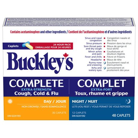 Buckley’s Complete Extra Strength Cough, Cold & Flu 48 Caplets (Day/Night)
