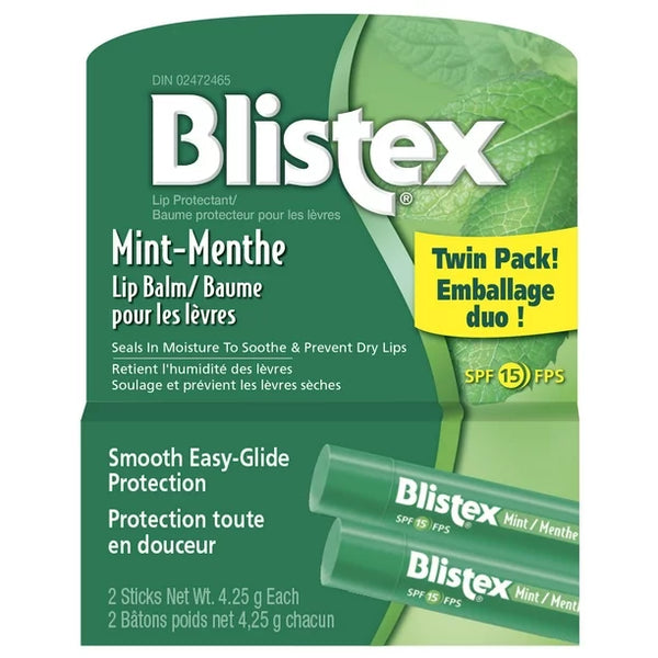 Blistex Mint Lip Balm Twin Pack 8.5g