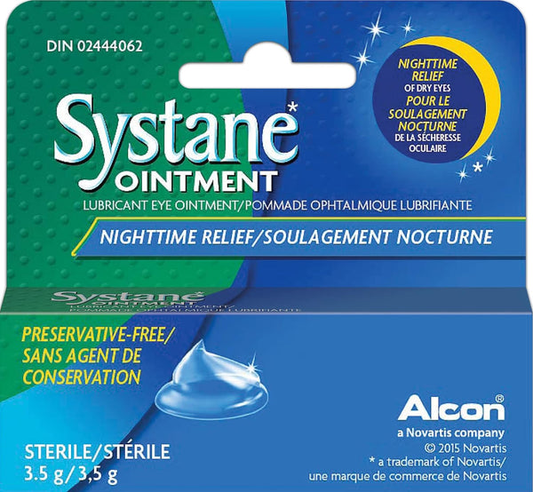 Systane Lubricating Eye Ointment for Dry Eyes 3.5g Nighttime Relief