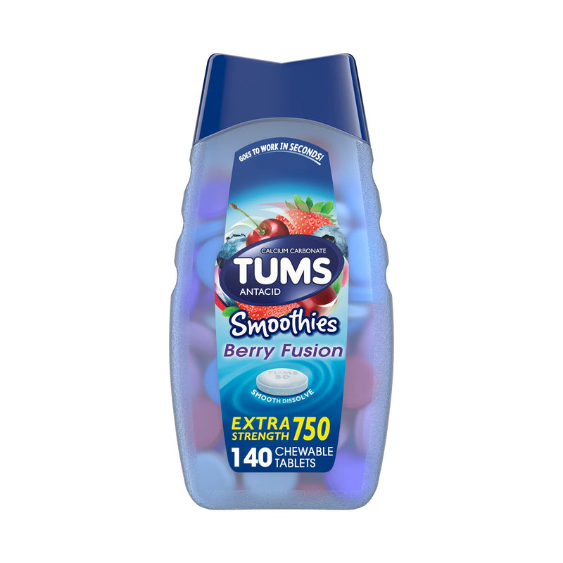 Tums Extra Strength Smoothie Berry Fusion 140 Tablets