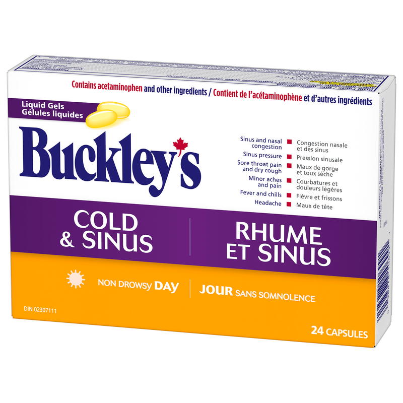 Coldac Sinus Buckley's Cold & Sinus 24 Hour Pack 24 Liquid Gels (Day) – CanOutlet.com