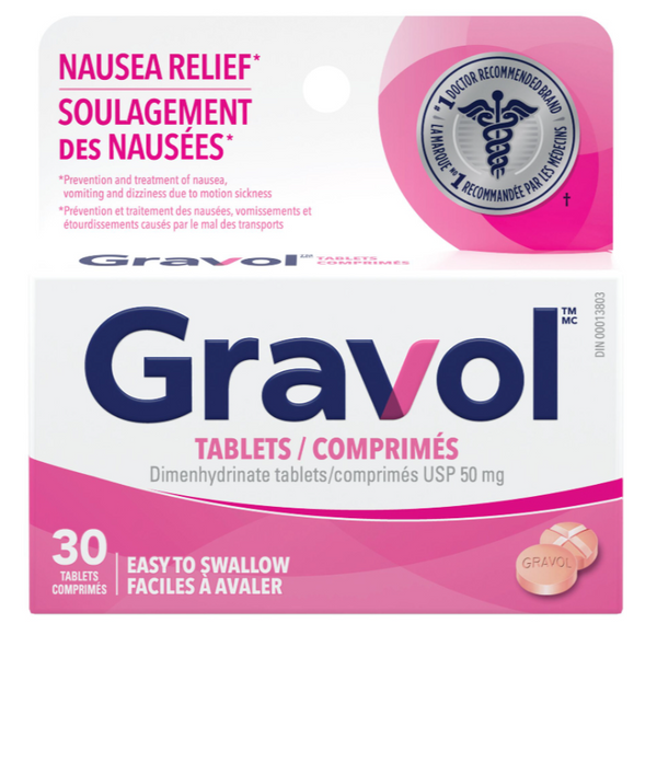 Gravol Easy to Swallow 50mg 30 Tablets