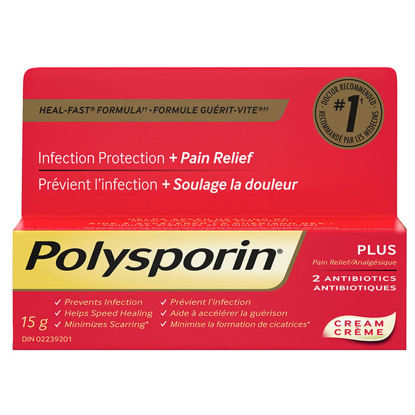 Polysporin Plus Pain Relief Cream 15g (0.5oz)