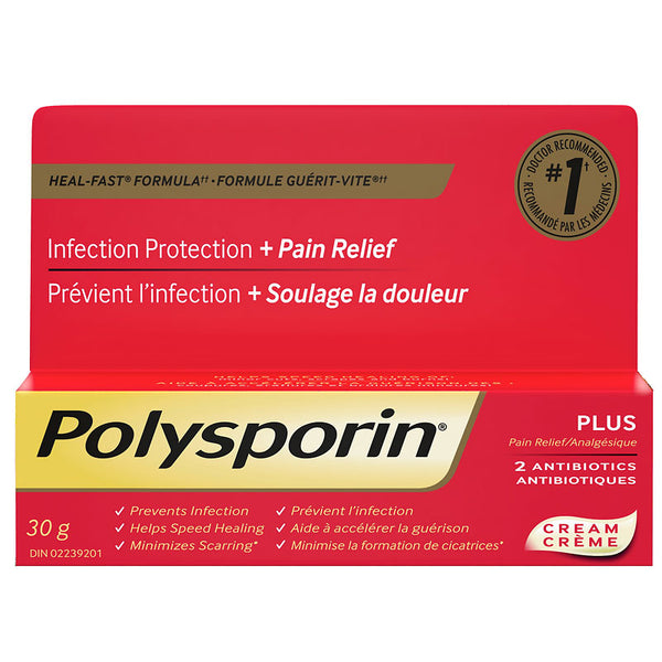Polysporin Plus Pain Relief Cream 30g (1.05oz)