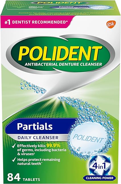 Polident Partials Denture Cleansing Tablets 84ct
