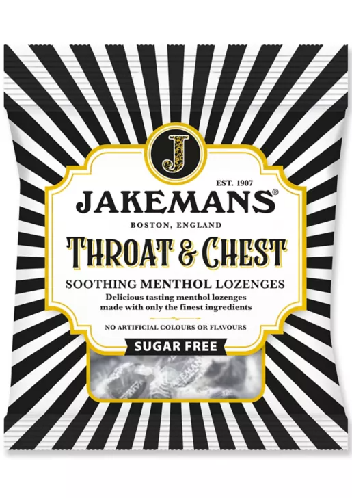 Jakemans Sugar Free Throat & Chest Lozenges - 50g (1.76oz) X 6