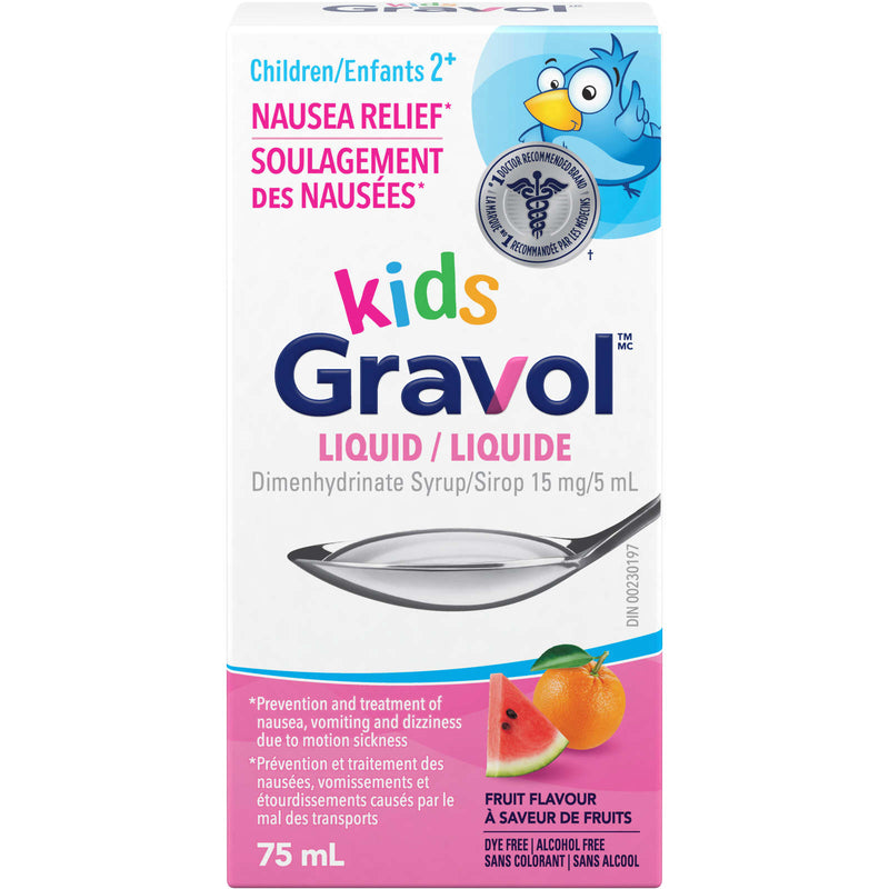 Gravol Kids Liquid Fruit Flavour 75ml