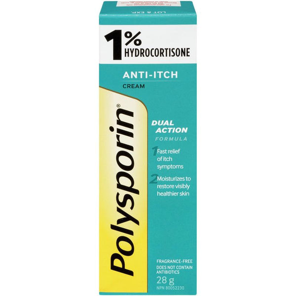 Polysporin 1% Hydrocortisone Anti-Itch Cream 28g