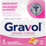 Gravol Quick Dissolve Chewable 8 Tablets