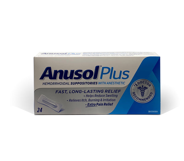 Anusol Plus Hemorrhoidal Suppositories (24 Pack)