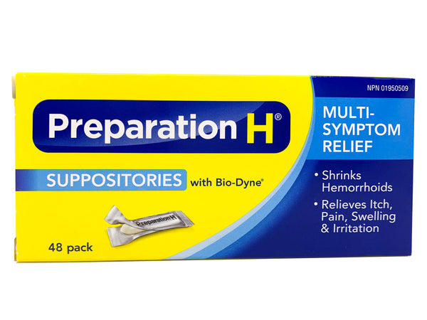 Preparation H Suppositories (With Biodyne) 48 Pack