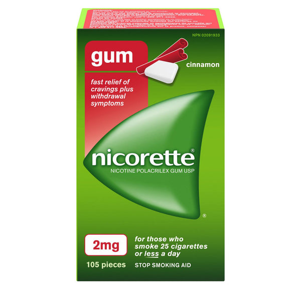 Nicorette Chewing Gum 2mg Cinnamon (105)