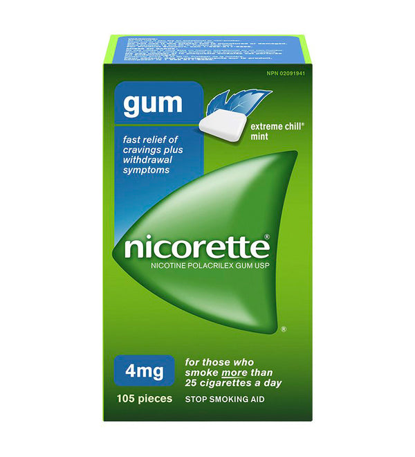 Nicorette Chewing Gum 4mg Extreme Chill Mint (105)