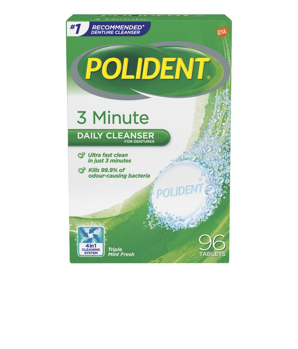 Polident 3 Minute Cleanser (96 tablets)